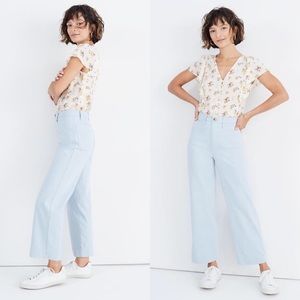 MADEWELL Emmett Wide Leg Crop Pants Speckled